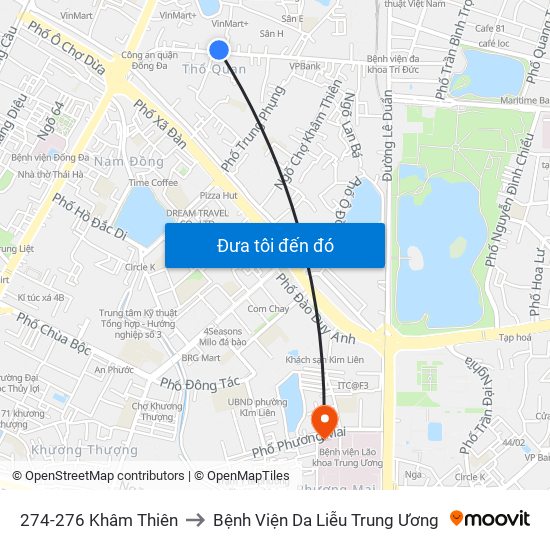 274-276 Khâm Thiên to Bệnh Viện Da Liễu Trung Ương map