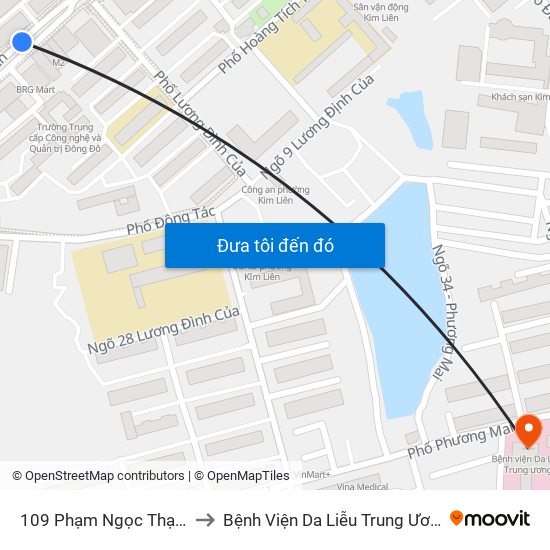 109 Phạm Ngọc Thạch to Bệnh Viện Da Liễu Trung Ương map