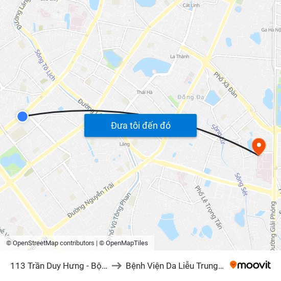 113 Trần Duy Hưng - Bộ Khcn to Bệnh Viện Da Liễu Trung Ương map