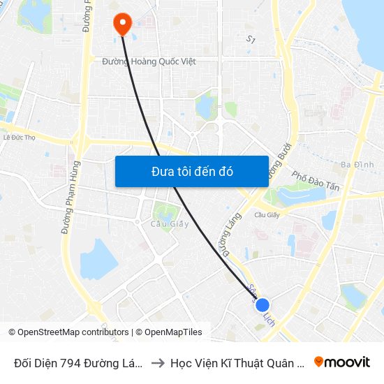 Đối Diện 794 Đường Láng to Học Viện Kĩ Thuật Quân Sự map