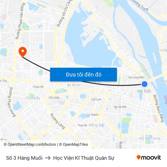 Số 3 Hàng Muối to Học Viện Kĩ Thuật Quân Sự map