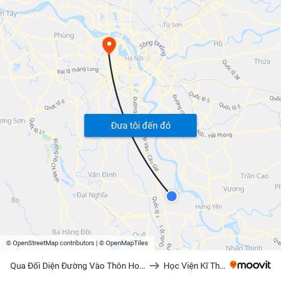 Qua Đối Diện Đường Vào Thôn Hoàng Nguyên 30m - Dt428 to Học Viện Kĩ Thuật Quân Sự map