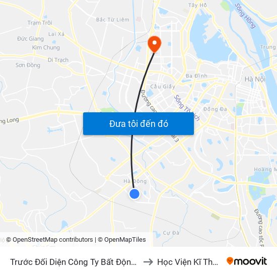 Trước Đối Diện Công Ty Bất Động Sản Vietinvest 20m to Học Viện Kĩ Thuật Quân Sự map