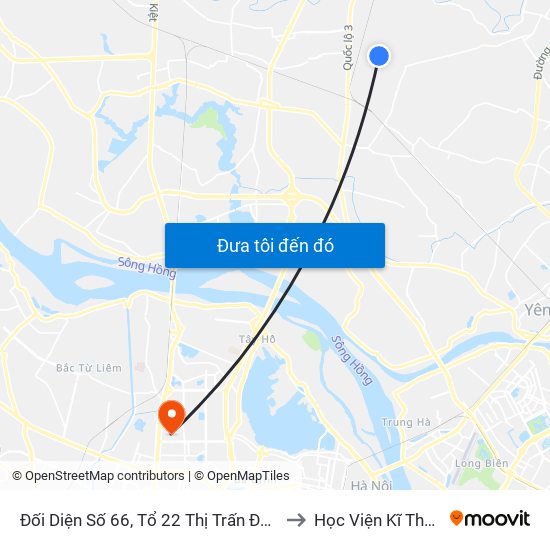 Đối Diện Số 66, Tổ 22 Thị Trấn Đông Anh, Đường Uy Nổ to Học Viện Kĩ Thuật Quân Sự map