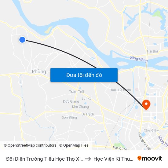 Đối Diện Trường Tiểu Học Thọ Xuân - Đan Phượng to Học Viện Kĩ Thuật Quân Sự map