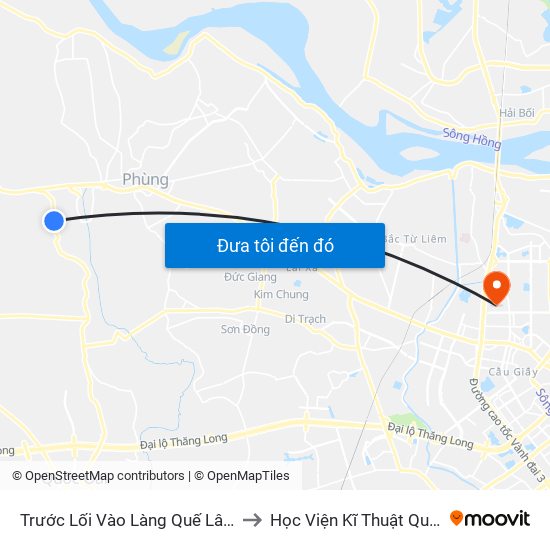 Trước Lối Vào Làng Quế Lâm30m to Học Viện Kĩ Thuật Quân Sự map