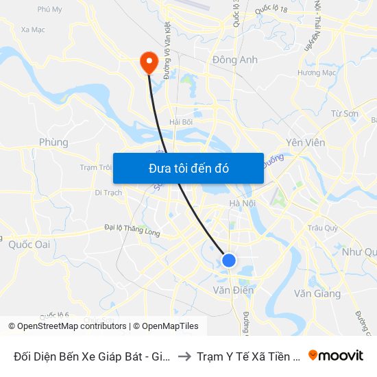 Đối Diện Bến Xe Giáp Bát - Giải Phóng to Trạm Y Tế Xã Tiền Phong map