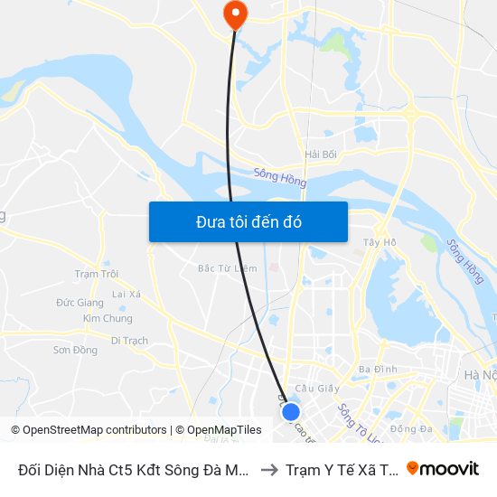 Đối Diện Nhà Ct5 Kđt Sông Đà Mỹ Đình - Phạm Hùng to Trạm Y Tế Xã Tiền Phong map