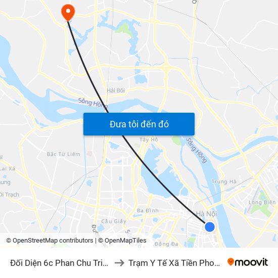 Đối Diện 6c Phan Chu Trinh to Trạm Y Tế Xã Tiền Phong map