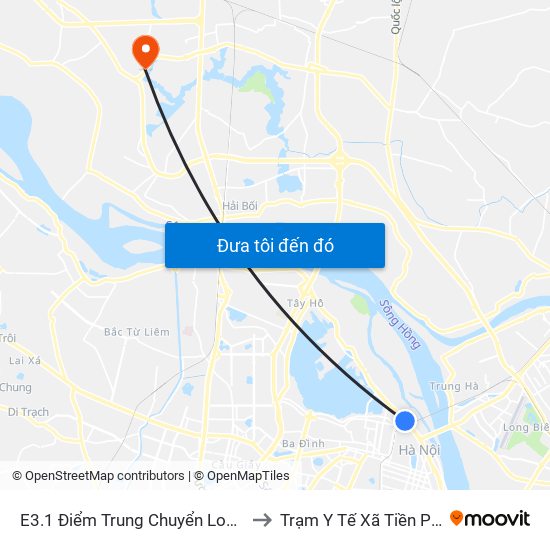 E3.1 Điểm Trung Chuyển Long Biên to Trạm Y Tế Xã Tiền Phong map