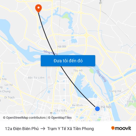 12a Điện Biên Phủ to Trạm Y Tế Xã Tiền Phong map