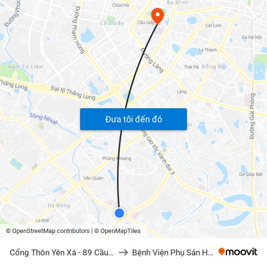 Cổng Thôn Yên Xá - 89 Cầu Bươu to Bệnh Viện Phụ Sản Hà Nội map