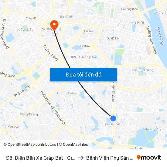 Đối Diện Bến Xe Giáp Bát - Giải Phóng to Bệnh Viện Phụ Sản Hà Nội map