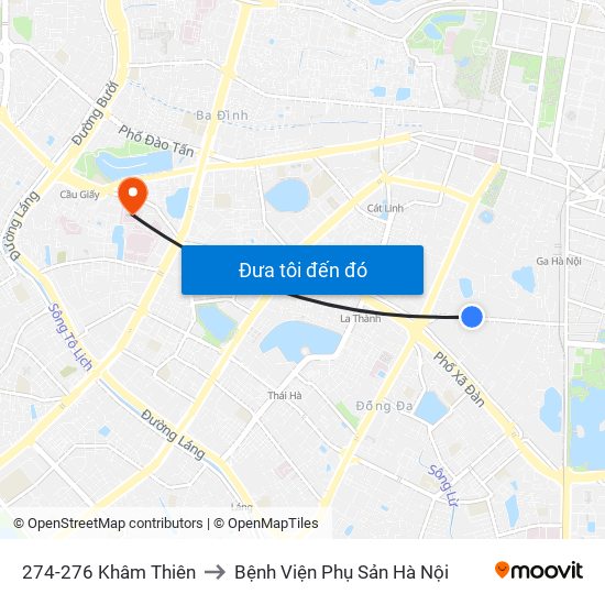 274-276 Khâm Thiên to Bệnh Viện Phụ Sản Hà Nội map