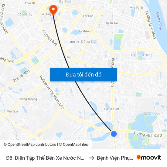 Đối Diện Tập Thể Bến Xe Nước Ngầm Hà Nội - Ngọc Hồi to Bệnh Viện Phụ Sản Hà Nội map