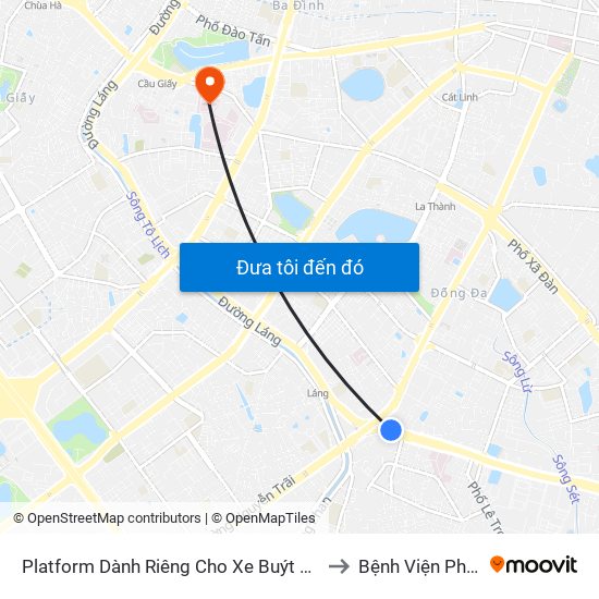Platform Dành Riêng Cho Xe Buýt Trước Nhà 604 Trường Chinh to Bệnh Viện Phụ Sản Hà Nội map