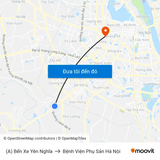 CHỈ ĐƯỜNG ĐI ĐẾN BỆNH VIỆN PHỤ SẢN HÀ NỘI BẰNG BẢN ĐỒ CHI TIẾT