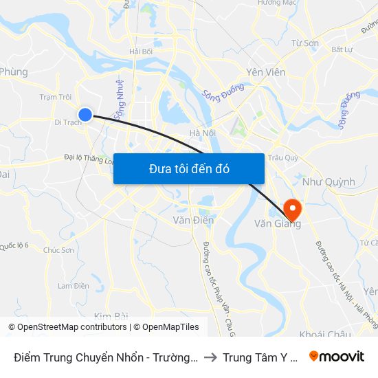 Điểm Trung Chuyển Nhổn - Trường Đại Học Công Nghiệp Hà Nội - Đường 32 to Trung Tâm Y Tế Huyện Văn Giang map