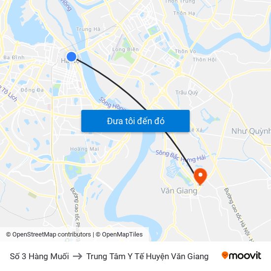 Số 3 Hàng Muối to Trung Tâm Y Tế Huyện Văn Giang map