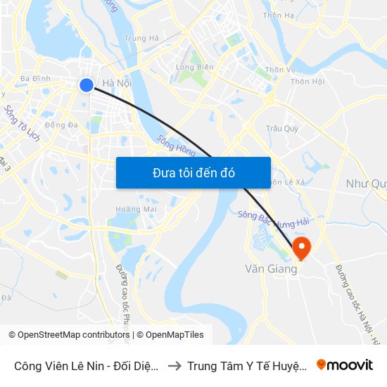 Công Viên Lê Nin - Đối Diện 35 Trần Phú to Trung Tâm Y Tế Huyện Văn Giang map