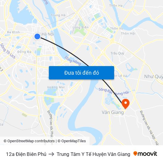 12a Điện Biên Phủ to Trung Tâm Y Tế Huyện Văn Giang map