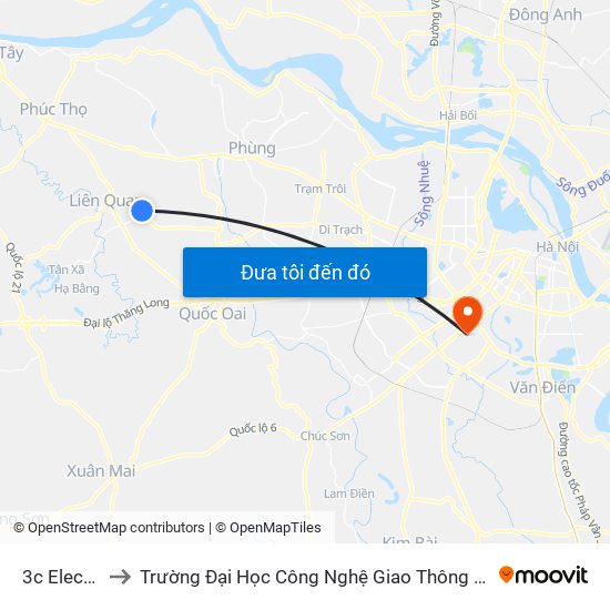 3c Electric to Trường Đại Học Công Nghệ Giao Thông Vận Tải map