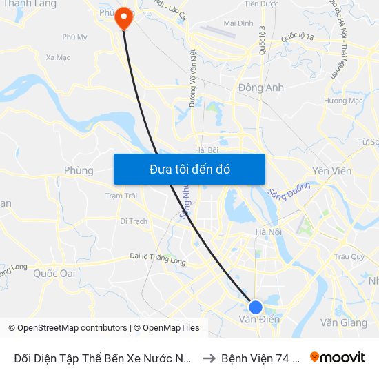 Đối Diện Tập Thể Bến Xe Nước Ngầm Hà Nội - Ngọc Hồi to Bệnh Viện 74 Trung Ương map