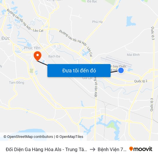 Đối Diện Ga Hàng Hóa Als - Trung Tâm Dịch Vụ Kỹ Thuật Cung Ứng Điện to Bệnh Viện 74 Trung Ương map