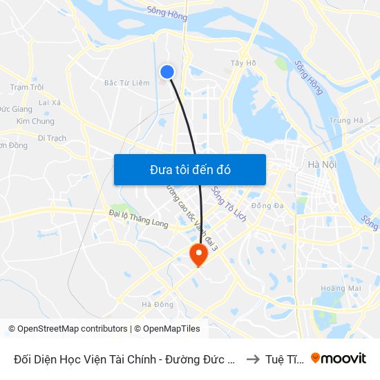 Đối Diện Học Viện Tài Chính - Đường Đức Thắng to Tuệ Tĩnh map