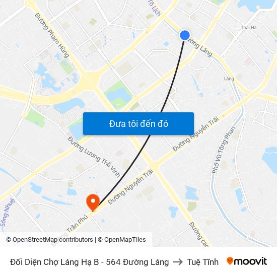 Đối Diện Chợ Láng Hạ B - 564 Đường Láng to Tuệ Tĩnh map