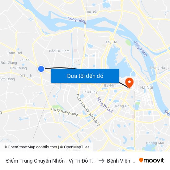 Điểm Trung Chuyển Nhổn - Vị Trí Đỗ Tuyến 20, 29, 32 (Chiều Sơn Tây - Hà Nội)- Đường 32 to Bệnh Viện Đa Khoa Xanh Pôn map