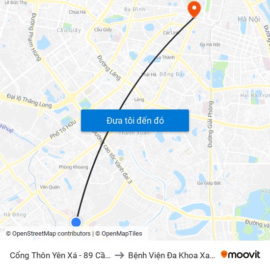 Cổng Thôn Yên Xá - 89 Cầu Bươu to Bệnh Viện Đa Khoa Xanh Pôn map