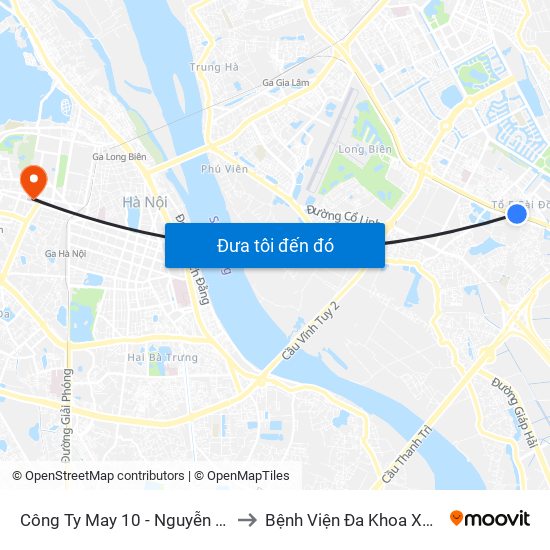 Công Ty May 10 - Nguyễn Văn Linh to Bệnh Viện Đa Khoa Xanh Pôn map