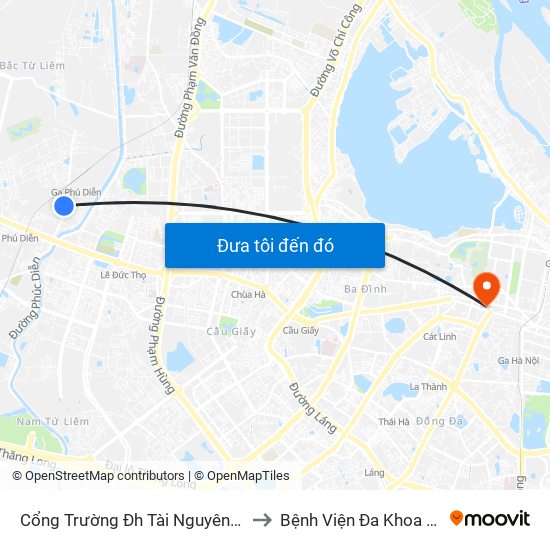 Cổng Trường Đh Tài Nguyên Môi Trường to Bệnh Viện Đa Khoa Xanh Pôn map