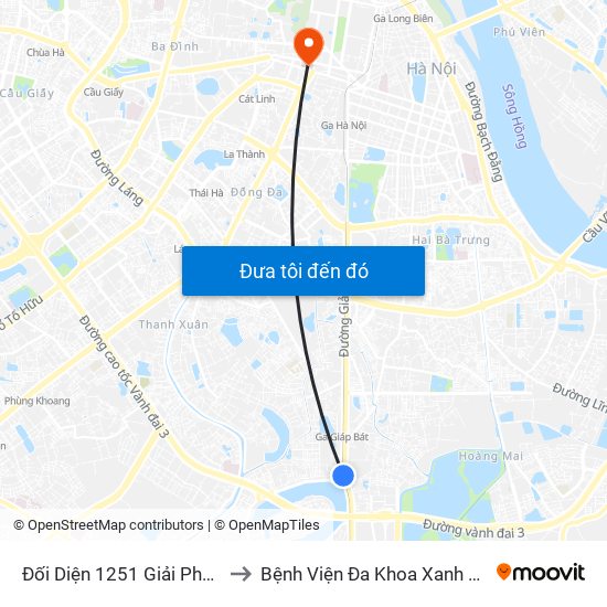 Đối Diện 1251 Giải Phóng to Bệnh Viện Đa Khoa Xanh Pôn map