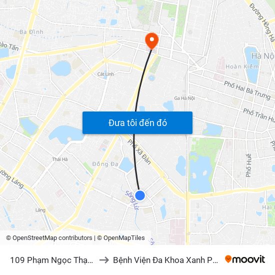 109 Phạm Ngọc Thạch to Bệnh Viện Đa Khoa Xanh Pôn map