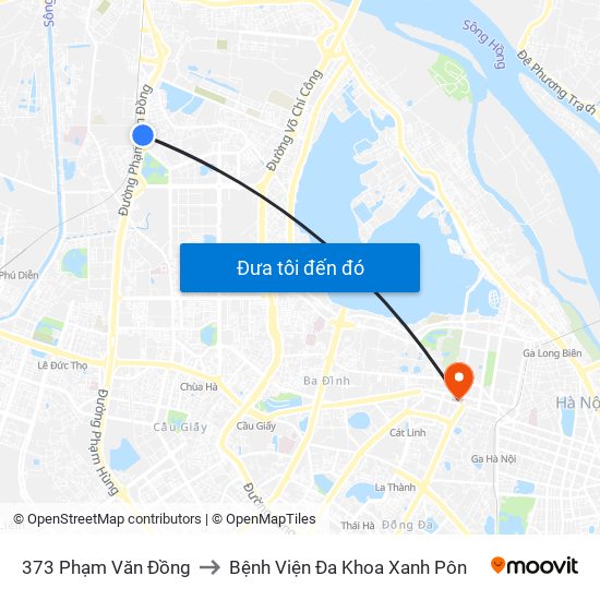 373 Phạm Văn Đồng to Bệnh Viện Đa Khoa Xanh Pôn map