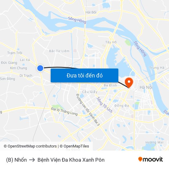 (B) Nhổn to Bệnh Viện Đa Khoa Xanh Pôn map