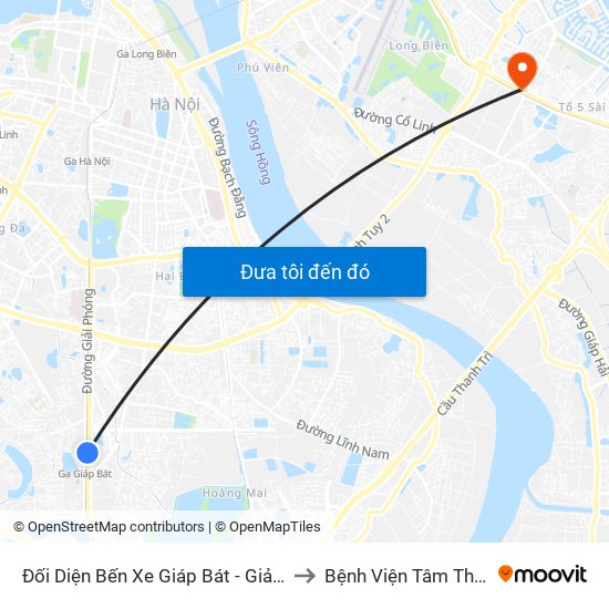 Đối Diện Bến Xe Giáp Bát - Giải Phóng to Bệnh Viện Tâm Thần Hn map