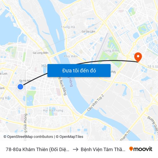 78-80a Khâm Thiên (Đối Diện 71) to Bệnh Viện Tâm Thần Hn map