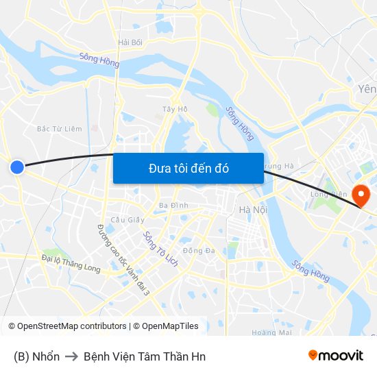 (B) Nhổn to Bệnh Viện Tâm Thần Hn map