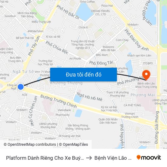 Platform Dành Riêng Cho Xe Buýt Trước Nhà 604 Trường Chinh to Bệnh Viện Lão Khoa Trung Ương map