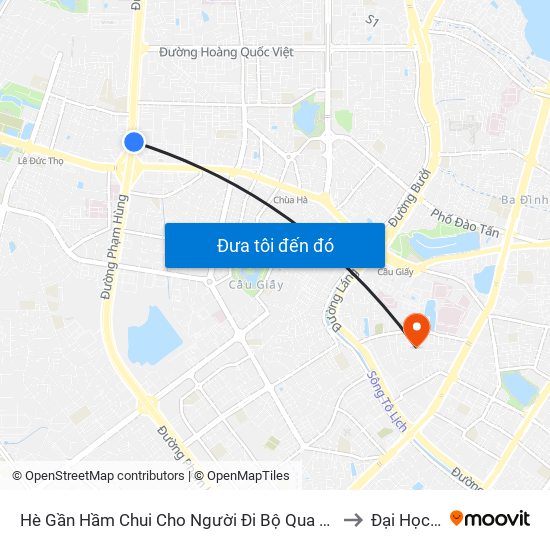 2b Phạm Văn Đồng to Đại Học Ngoại Thương map