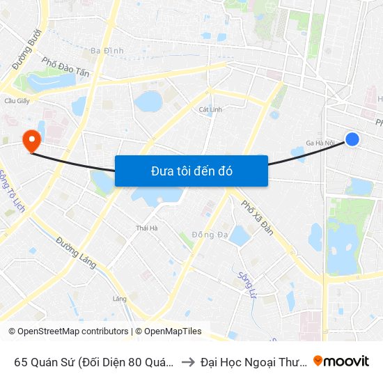 65 Quán Sứ (Đối Diện 80 Quán Sứ) to Đại Học Ngoại Thương map