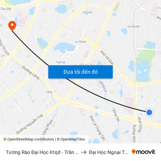 Tường Rào Đại Học Ktqd - Trần Đại Nghĩa to Đại Học Ngoại Thương map