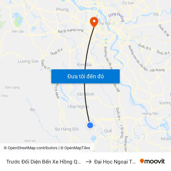 Trước Đối Diện Bến Xe Hồng Quang 30m to Đại Học Ngoại Thương map