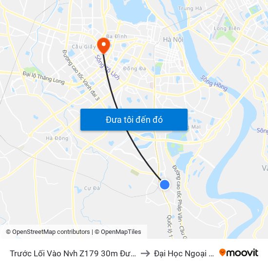 Trước Lối Vào Nvh Z179 30m Đường Quang Lai to Đại Học Ngoại Thương map