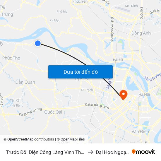 Trước Đối Diện Cổng Làng Vình Thuận - Xóm Trại 20m to Đại Học Ngoại Thương map