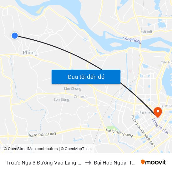 Trước Ngã 3 Đường Vào Làng La Thạch to Đại Học Ngoại Thương map