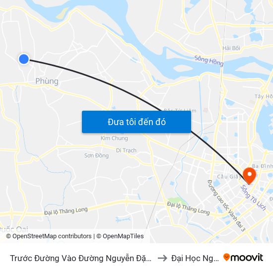 Trước Đường Vào Đường Nguyễn Đặng Phi - Khu Di Tích Đá La Thạch to Đại Học Ngoại Thương map